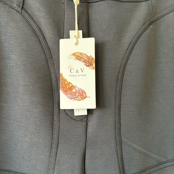 Chelsea & Violet Charcoal High Waist Extra Flare Bell Bottom Pants Festival XS - Picture 10 of 14